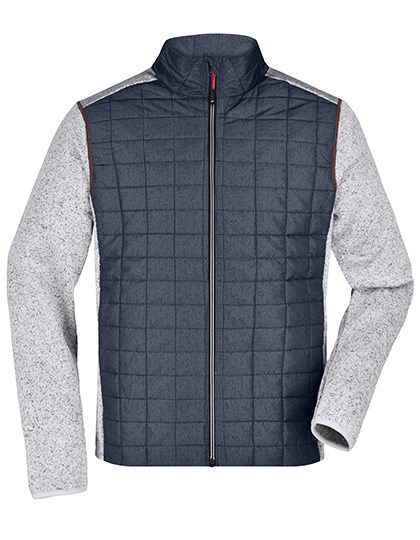 Jacket James&Nicholson - Men´s Knitted Hybrid