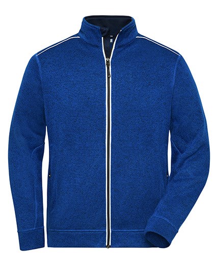 Jacket James&Nicholson - Men´s Knitted Workwear Fleece - SOLID