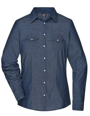 James&Nicholson - Ladies´ Denim Blouse