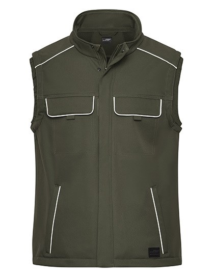 James&Nicholson - Workwear Softshell Vest - SOLID