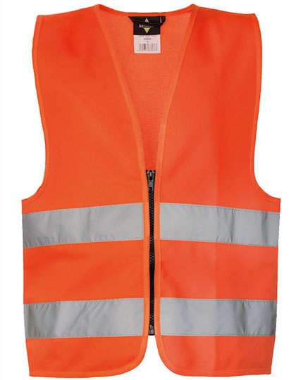 Korntex - Kids´ Hi-Vis Safety Vest With Front Zipper Aalborg