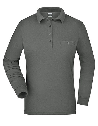 Polo James&Nicholson - Ladies´ Workwear Pocket Longsleeve