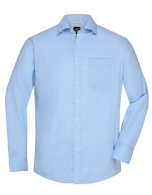 Shirt James&Nicholson - Men´s Longsleeve Micro-Twill