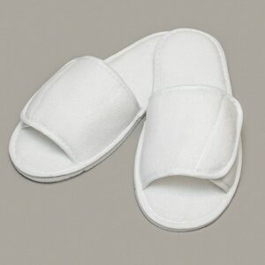 Towel City - Open Toe Slipper With Hook And Loop Fastening