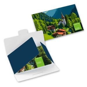 POLYCLEAN rPET Displaytuch 18x18 cm im Papieretui, All-Inclusive-Paket