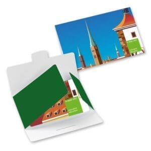 POLYCLEAN rPET Displaytuch 20x20 cm im Papieretui, All-Inclusive-Paket