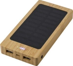 Solar-Powerbank aus Bambus Joan