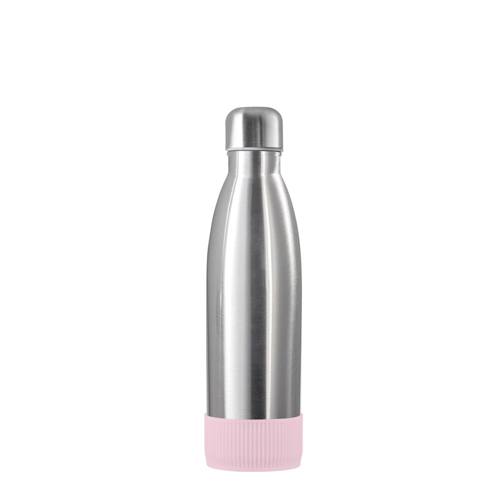 Flasche: silber, Hülle: hellmagenta