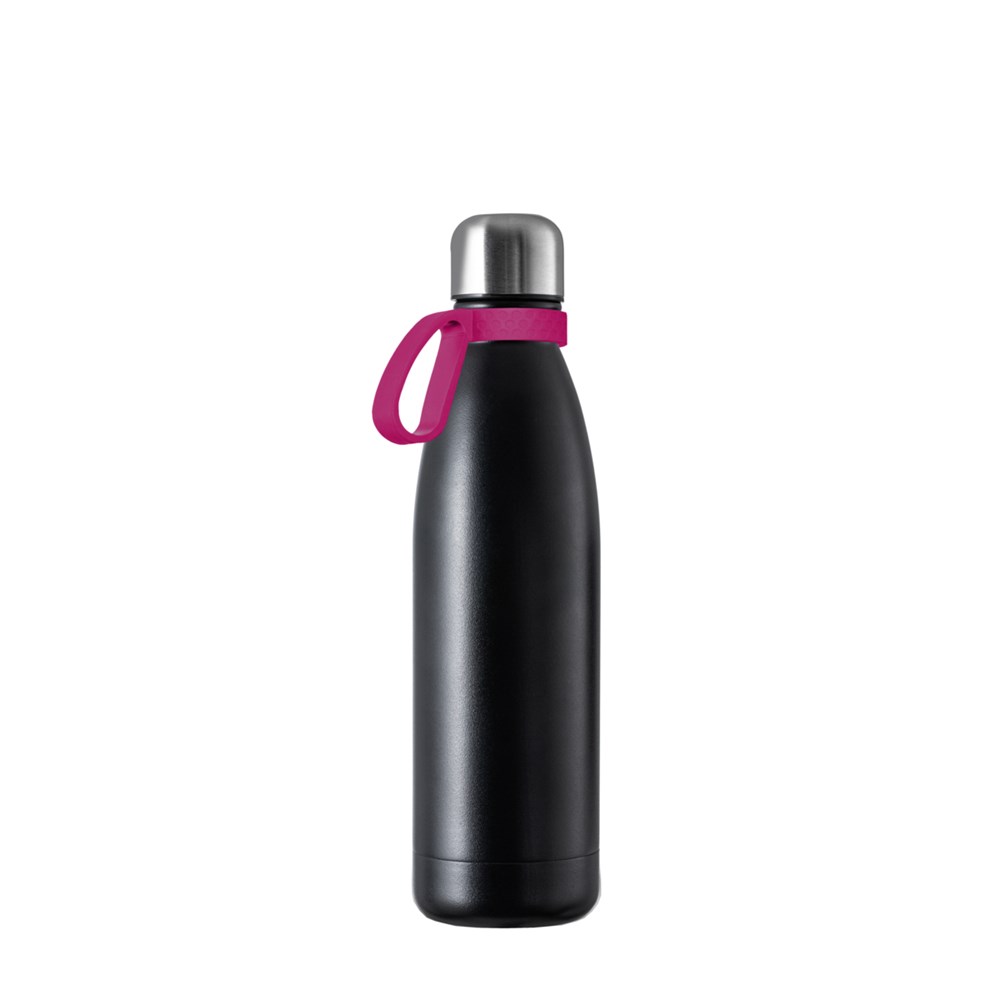 Flasche: schwarz, Ring: magenta