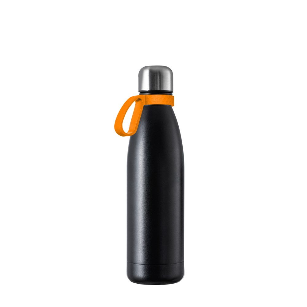 Flasche: schwarz, Ring: orange