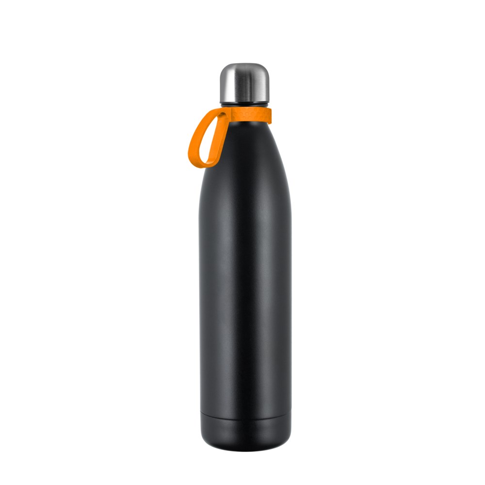 Flasche: schwarz, Ring: orange