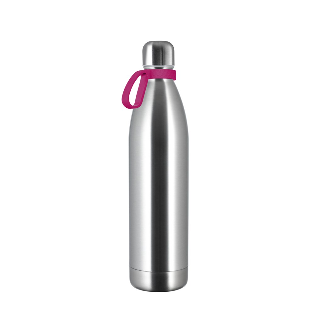 Flasche: silber, Ring: magenta