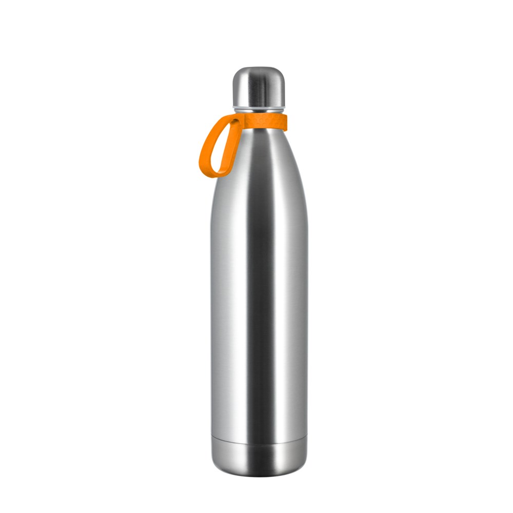 Flasche: silber, Ring: orange