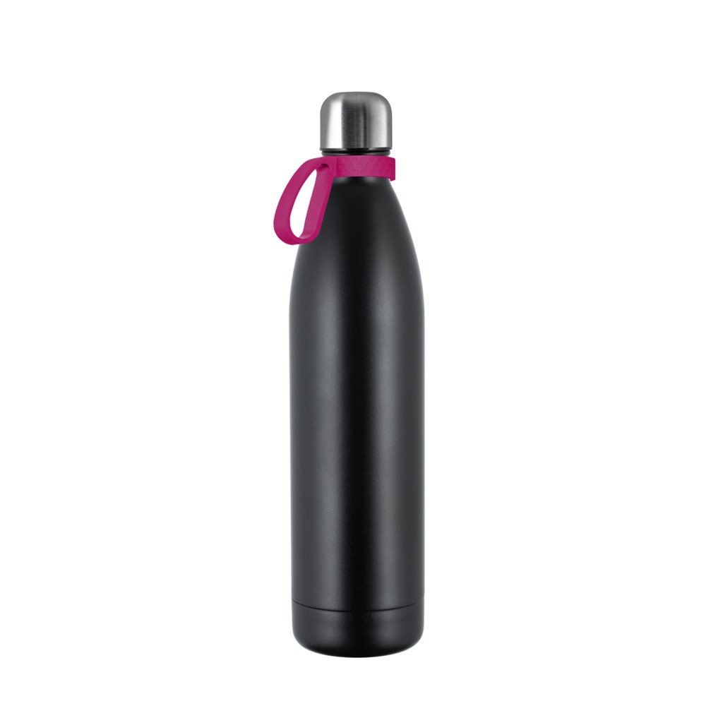 Flasche: schwarz, Ring: magenta