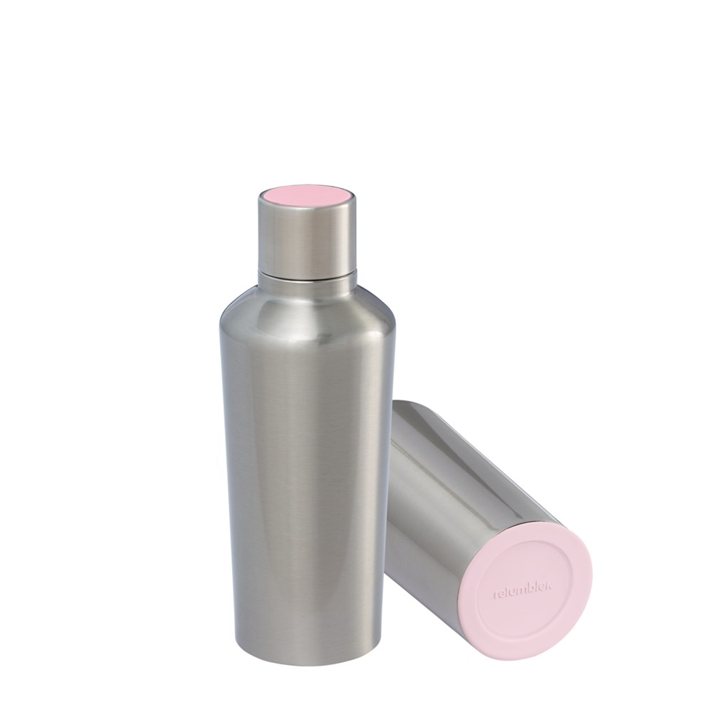 Flasche: silber, Deckel: hellmagenta, Boden: hellmagenta