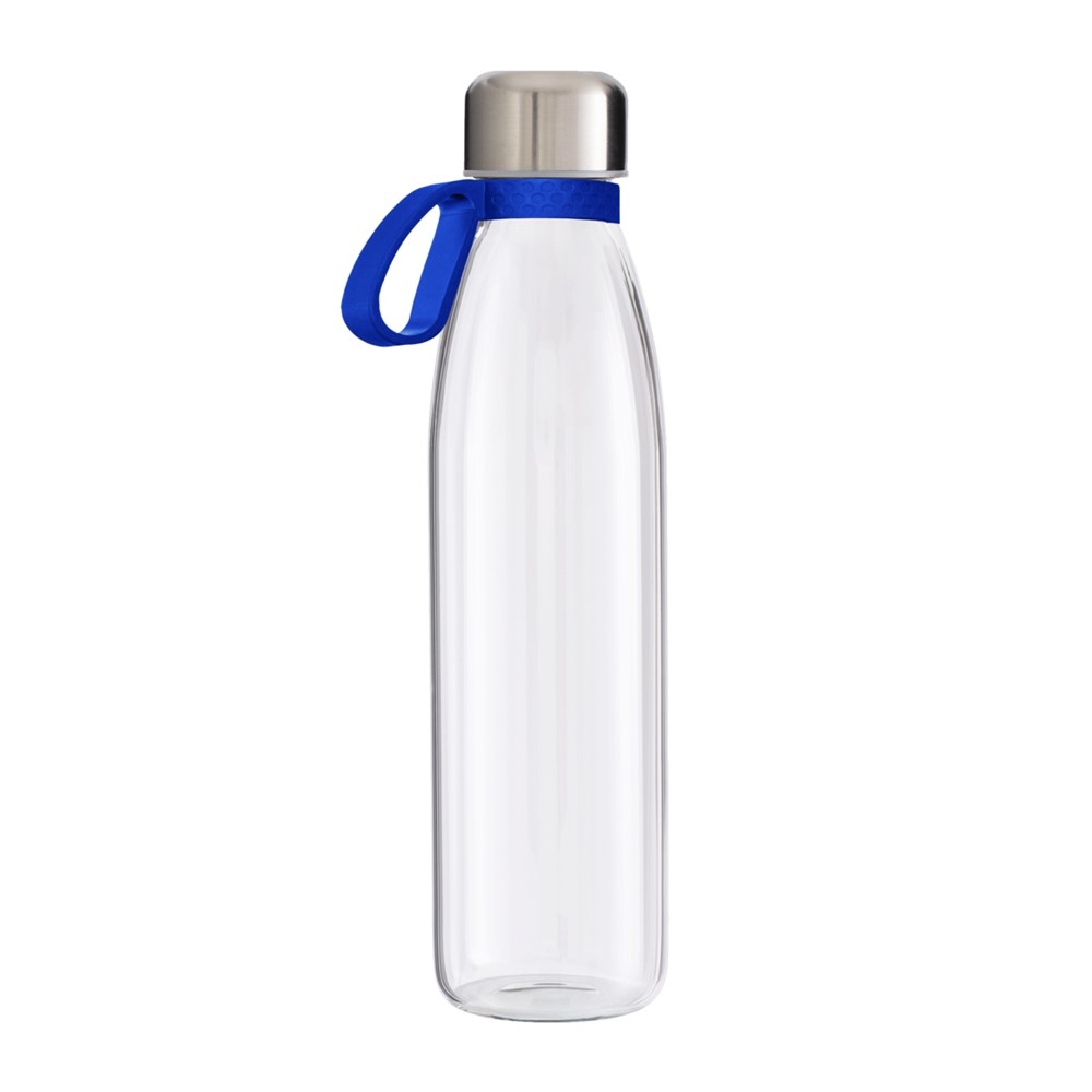 Flasche: transparent, Ring: blau