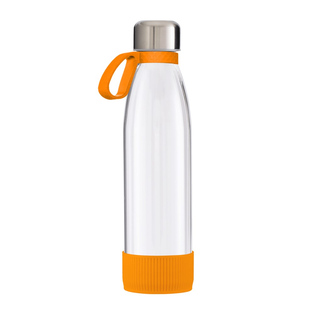 Flasche: transparent, Ring: orange, Hülle: orange