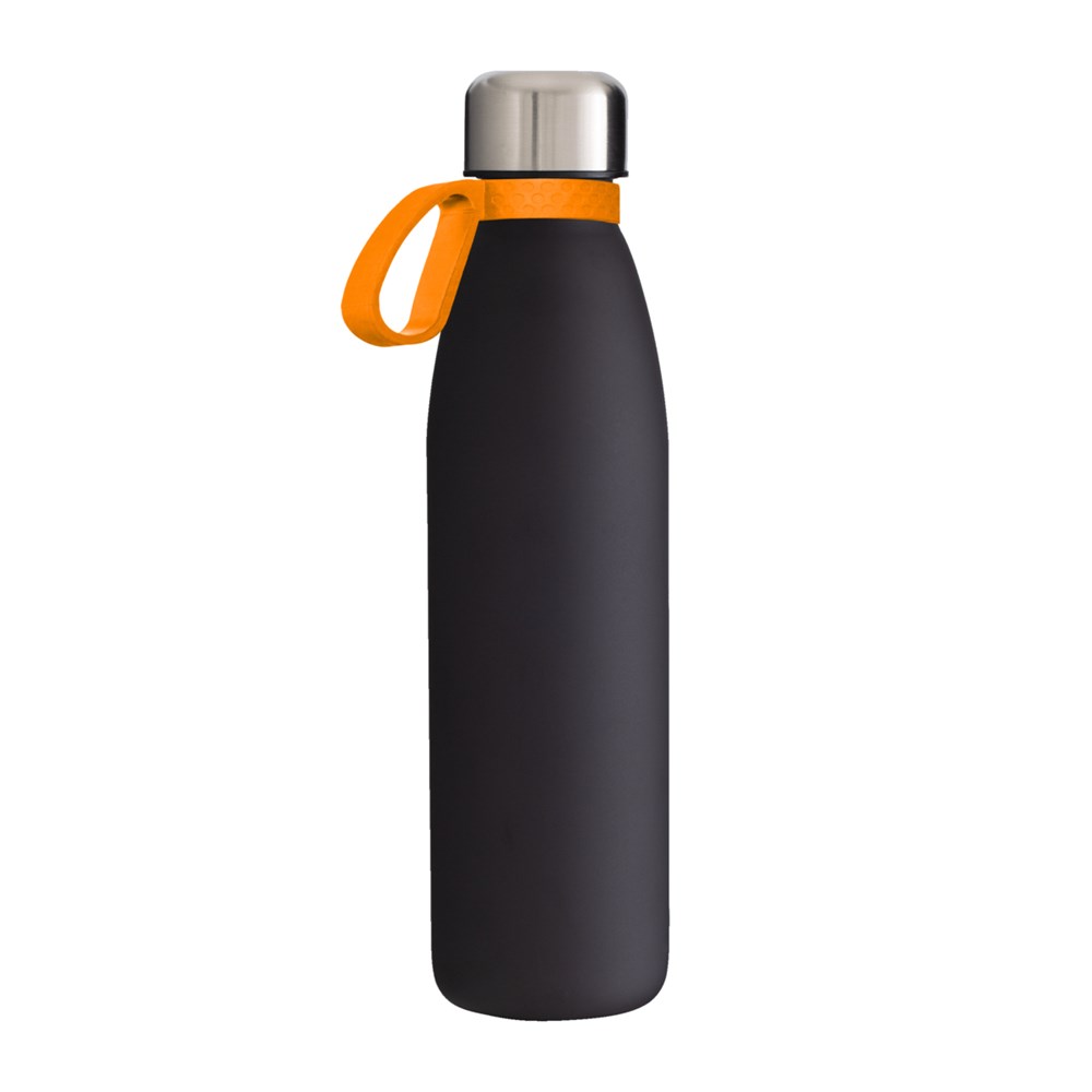 Flasche: schwarz, Ring: orange