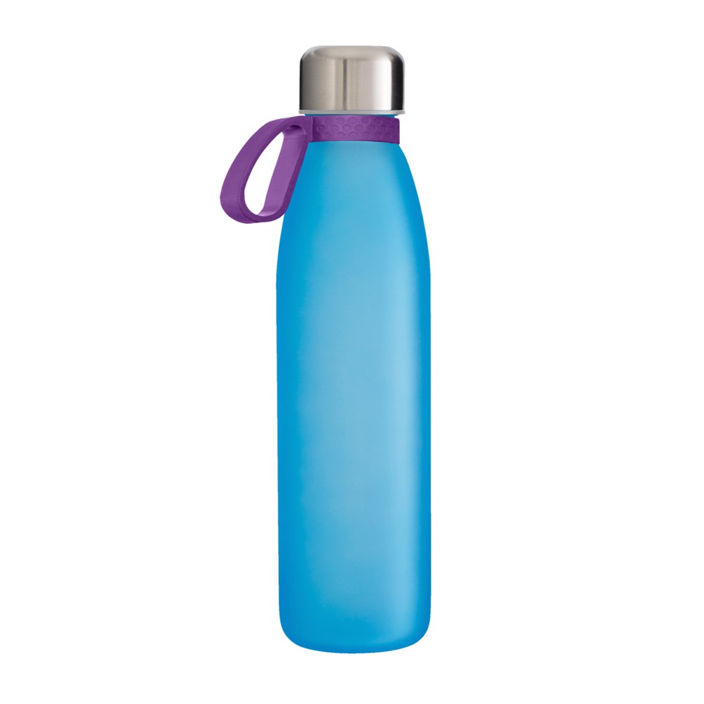 Flasche: cyan, Ring: lila