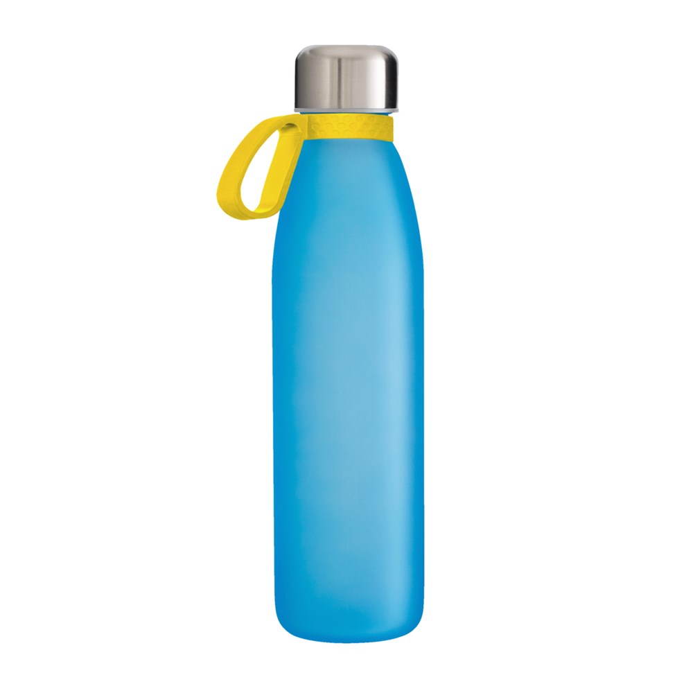 Flasche: cyan, Ring: gelb