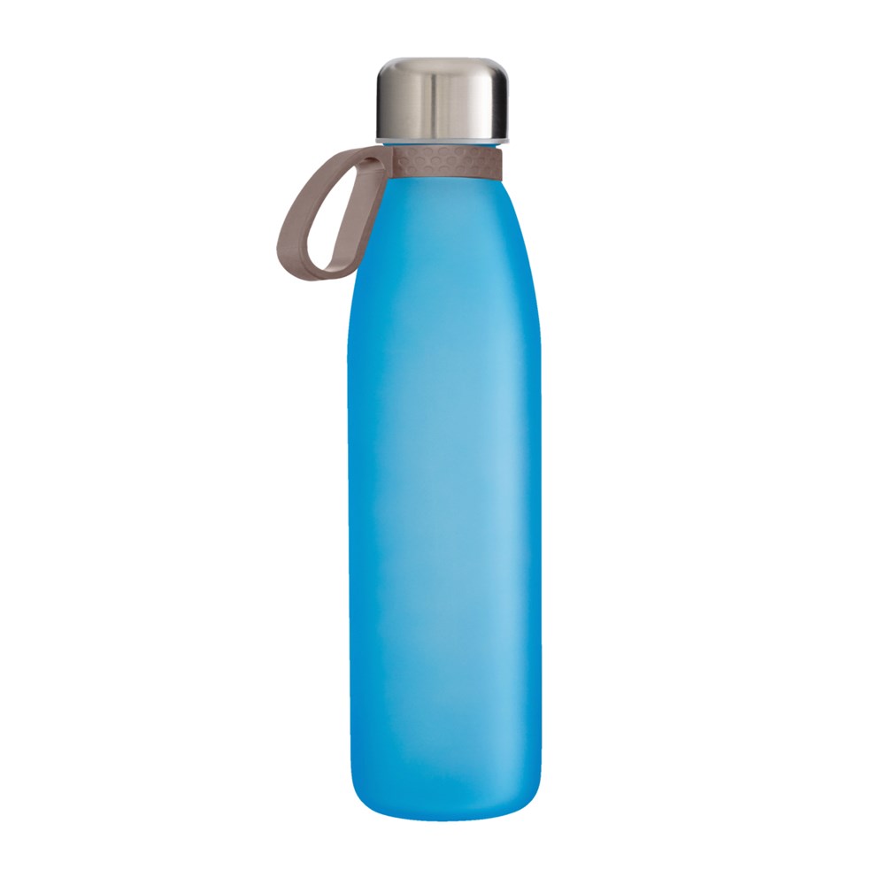 Flasche: cyan, Ring: braun