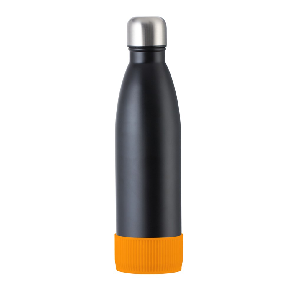 Flasche: schwarz, Hülle: orange