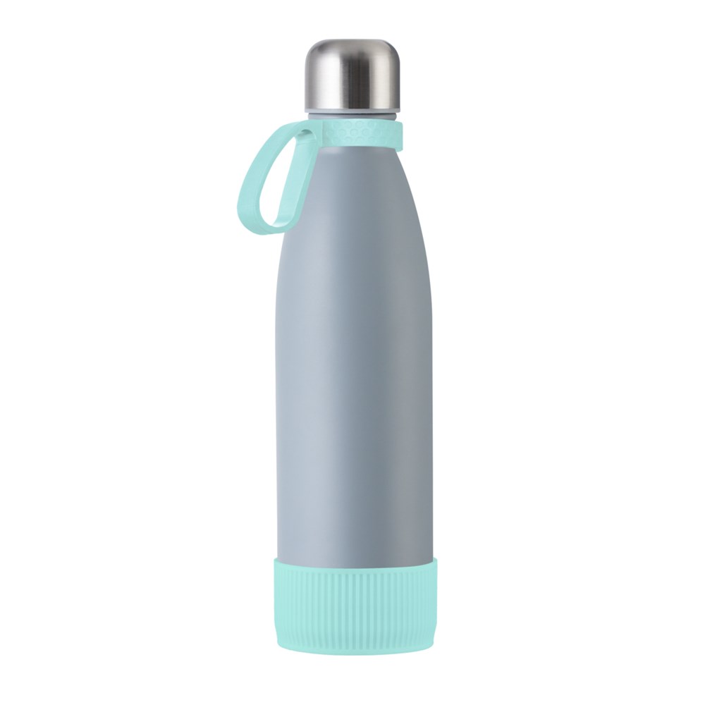 Flasche: grau, Ring: mint, Hülle: mint