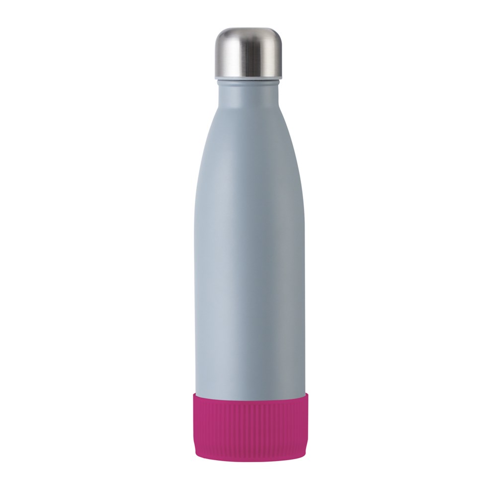 Flasche: grau, Hülle: magenta