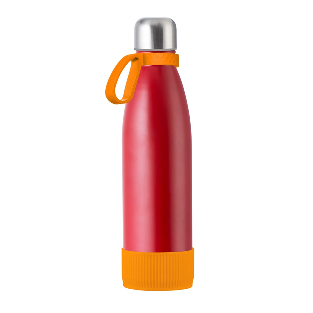 Flasche: rot, Ring: orange, Hülle: orange