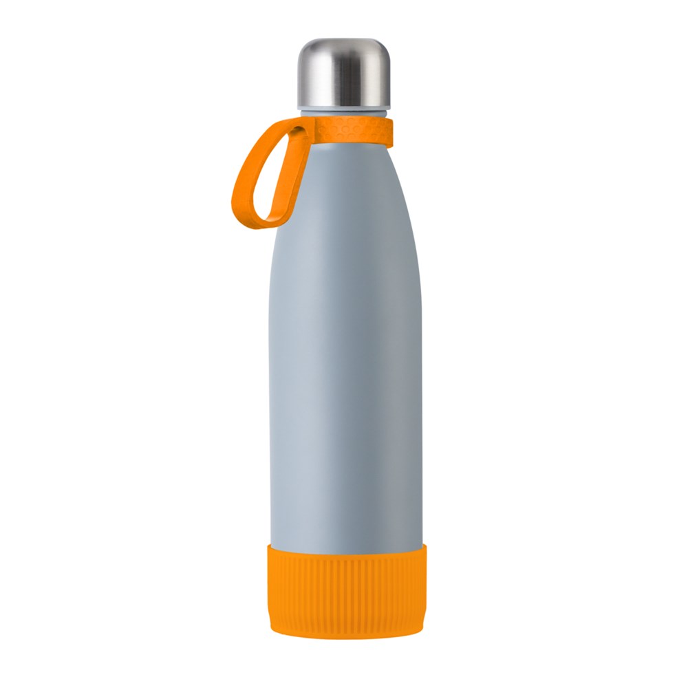 Flasche: grau, Ring: orange, Hülle: orange