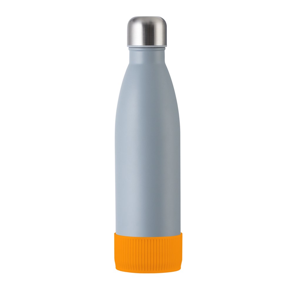 Flasche: grau, Hülle: orange